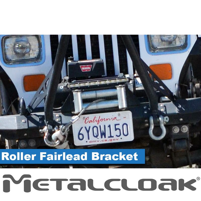 MetalCloak Roller Fairlead Bracket, CJ/YJ/TJ/LJ