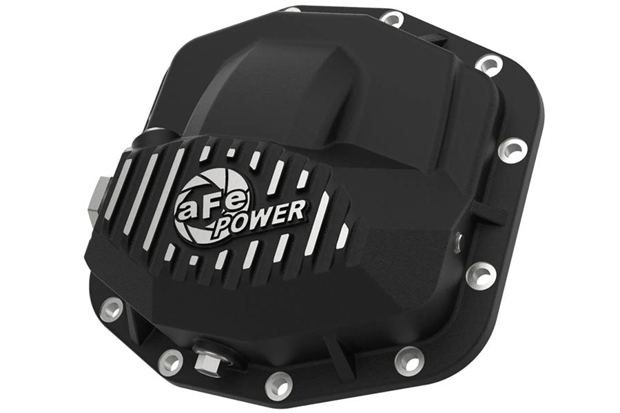 aFe POWER Pro Series Front Dana 44 M210 Differential Cover - Black w/ Machined Fins