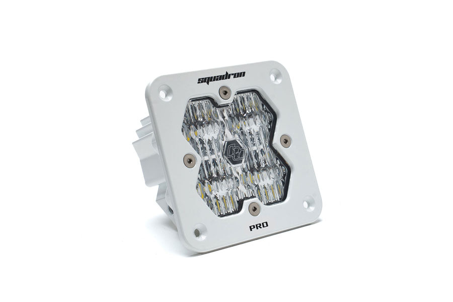 Baja Designs Squadron 2.0 Pro White Flush Mount LED Auxiliary Light Wide Cornering, Clear
