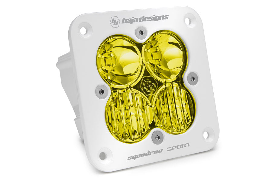Baja Designs Squadron Sport White Flush Mount LED Auxiliary Light Pod, Driving/Combo - Amber