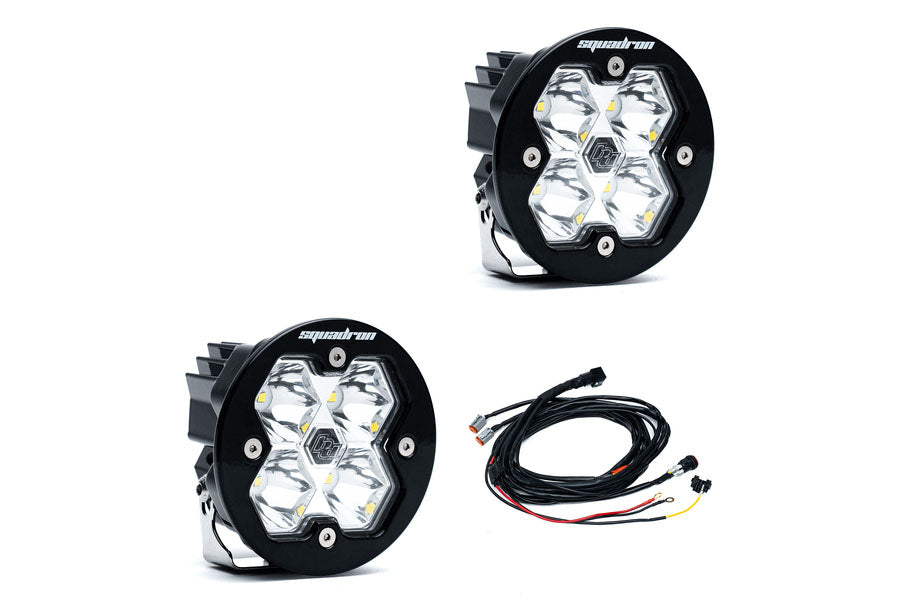 Baja Designs Squadron-R 2.0 Sport LED Auxiliary Light Spot, Clear - Pair