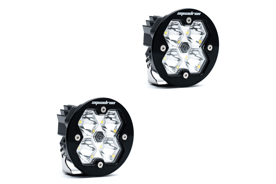 Baja Designs Squadron-R 2.0 Sport LED Auxiliary Light Pair Spot, Clear - No Harness