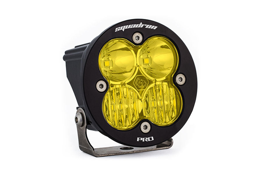 Baja Designs Squadron-R Pro Black LED Auxiliary Light Pod, Driving/Combo - Amber