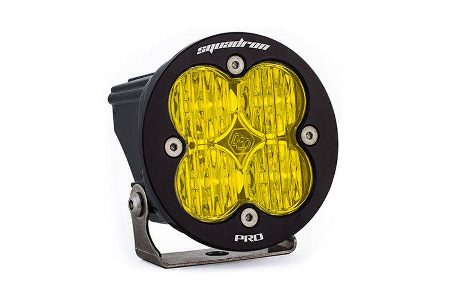 Baja Designs Squadron-R Pro Black LED Auxiliary Light Pod, Wide Cornering - Amber