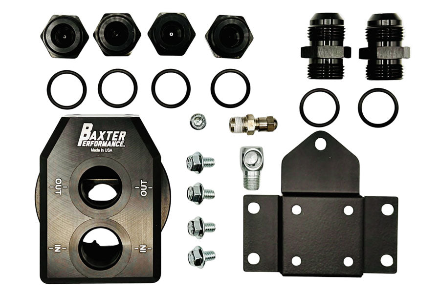 Baxter Performance Universal 6-Port Remote Oil Filter Mount