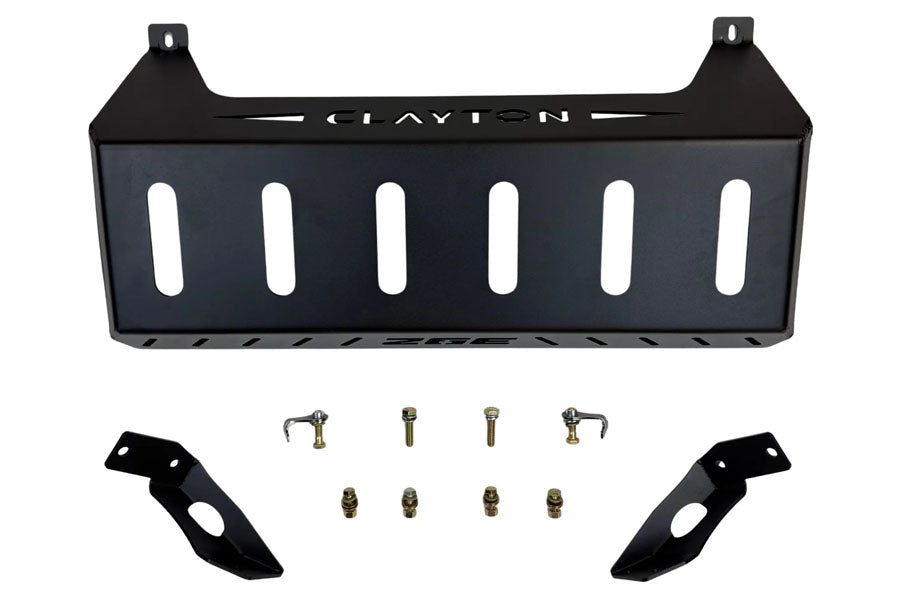 Clayton Off Road Muffler Skid Plate - Black Powder Coat