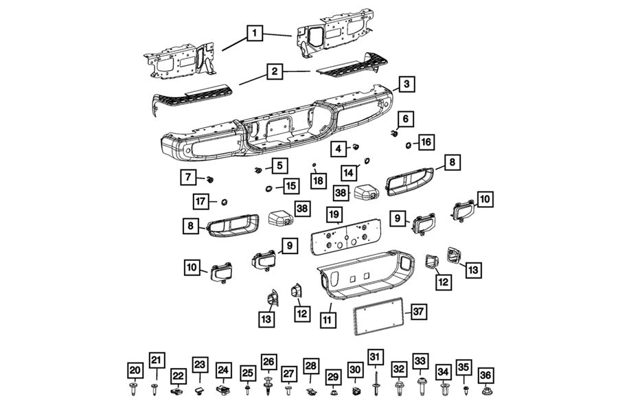 Mopar Rear Sensor Mounting Bracket - Left Outer