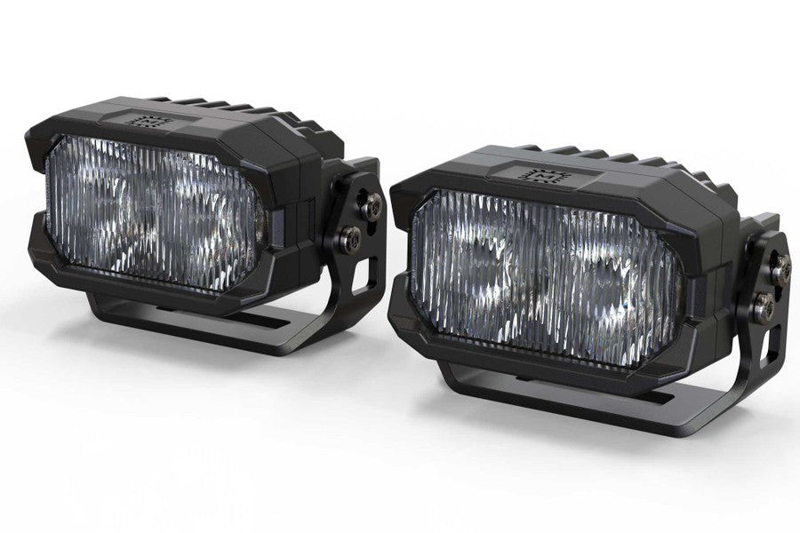Morimoto 2Banger NCS LED Pods, SAE Wide Beam, Pair, White