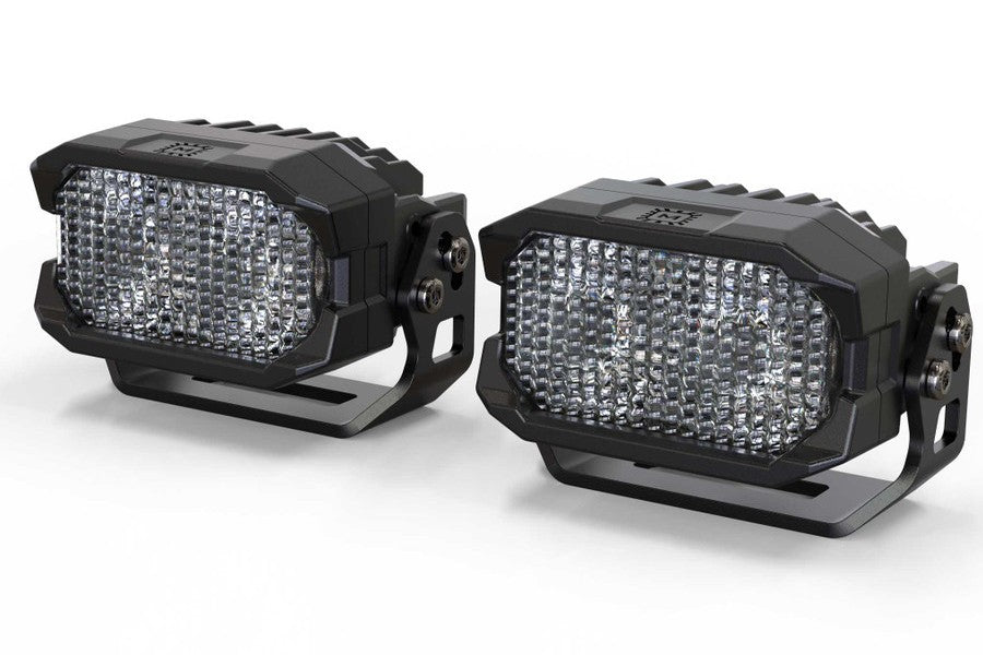 Morimoto 2Banger HXB LED Pod Flood, White, Pair