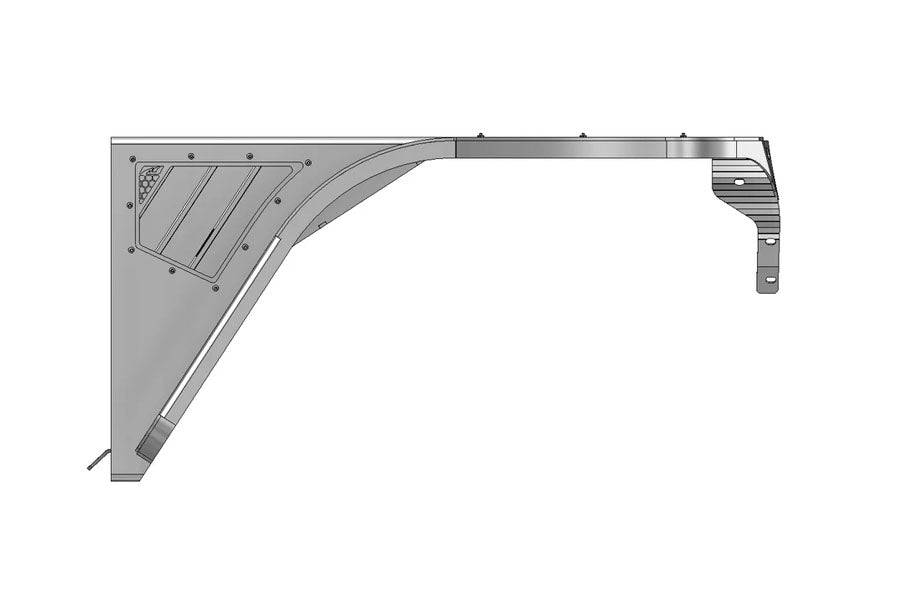 Motobilt Hatchet High Line Front Fenders 2in Flare - Bare