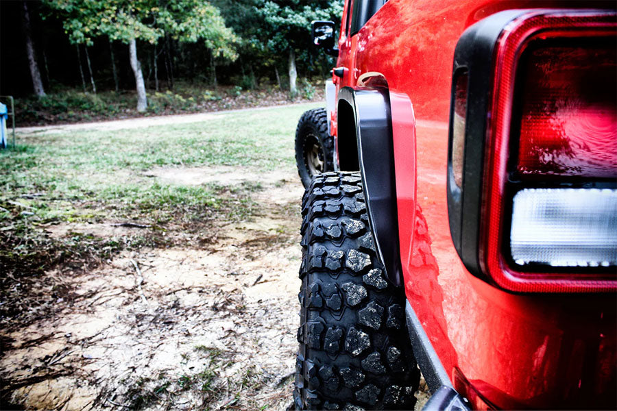 Motobilt Crusher Rear Fender Flares - Bare Steel