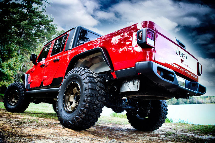 Motobilt Crusher Rear Fender Flares - Bare Steel