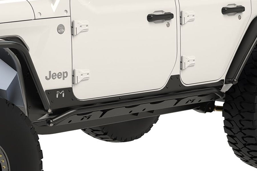 MetalCloak Overline Rocker Rail, Black Powder Coat - Pair
