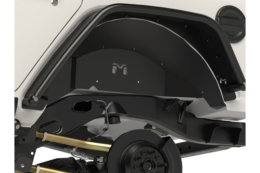 MetalCloak Rear Aluminum Inner Fender Set -Black Powder Coat