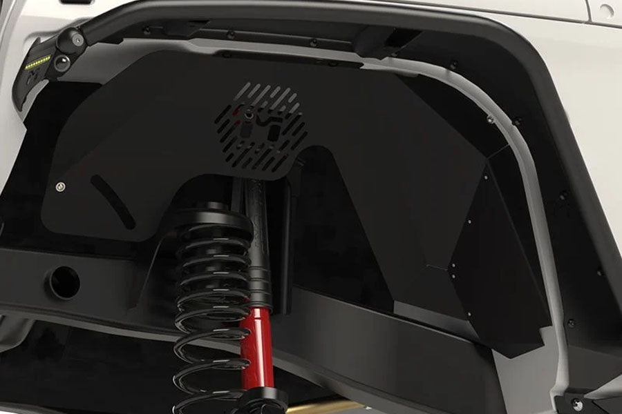 MetalCloak Hi-Clearance Replacement Inner Fender Front Set - Black Powder Coat
