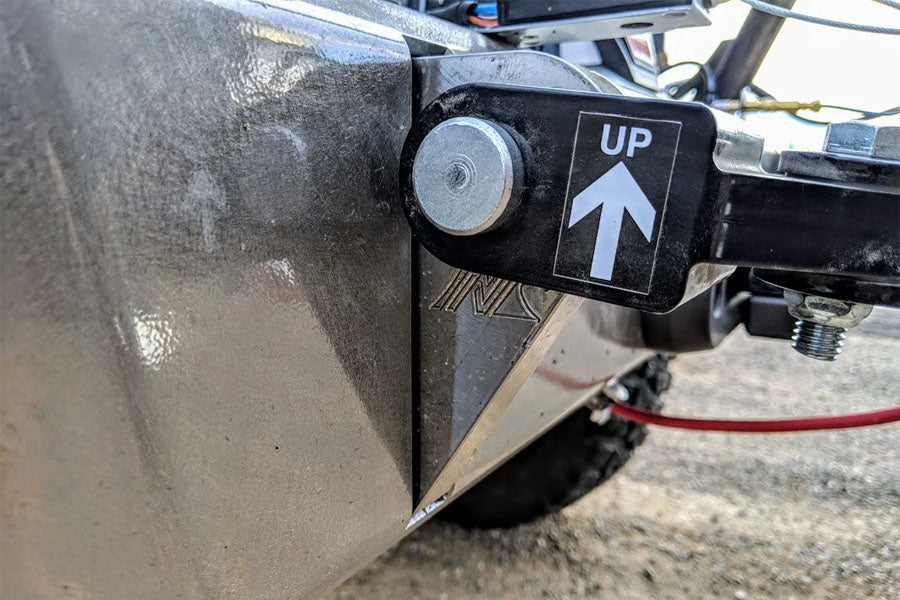 Next Venture Motorsports Steel Adventure Front Bumper & Lower Skid Plate w/ 7in Stinger - Bare