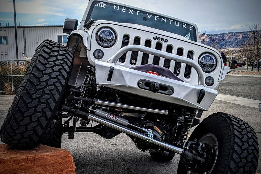 Next Venture Motorsports Aluminum Featherweight Front Bumper & Lower Skid Plate w/ Stinger - Bare