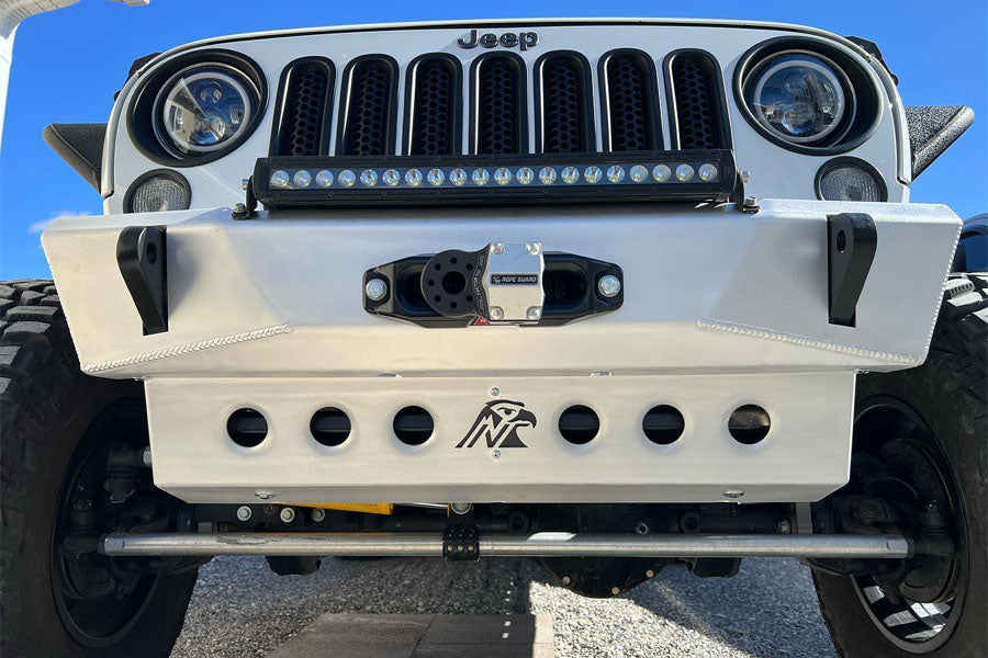 Next Venture Motorsports Aluminum Featherweight Front Bumper & Lower Skid Plate w/ Stinger - Bare