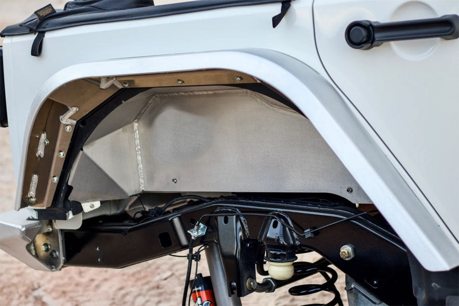 Next Venture Motorsports Aluminum High Line Rear Fender Flares Pair w/ Corner Armor - Bare