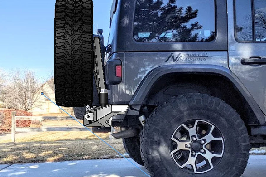 Next Venture Motorsports Scout Series Rear Winch Bumper - Bare w/ Backup-Sensor Cutouts
