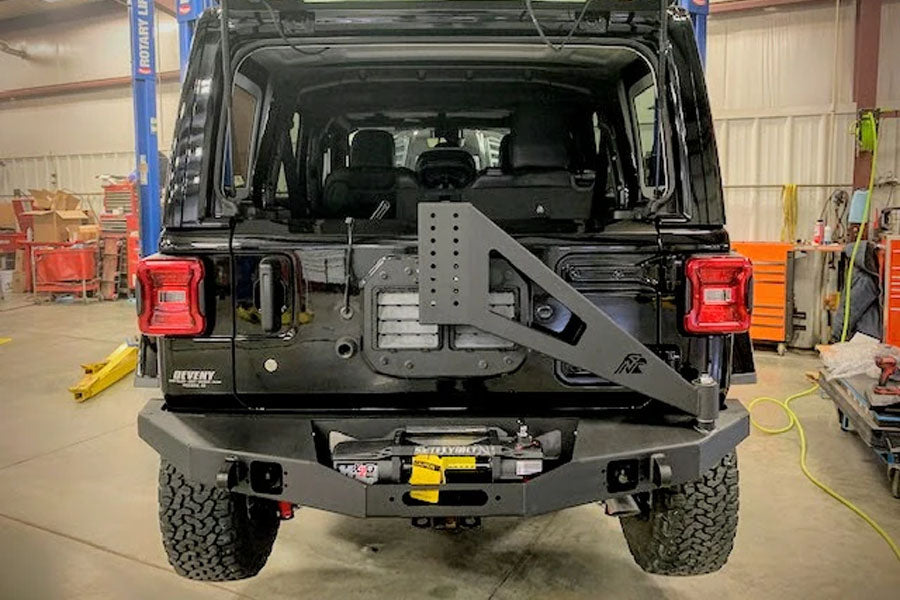 Next Venture Motorsports Scout Series Rear Winch Bumper w/ Tire Carrier - Bare