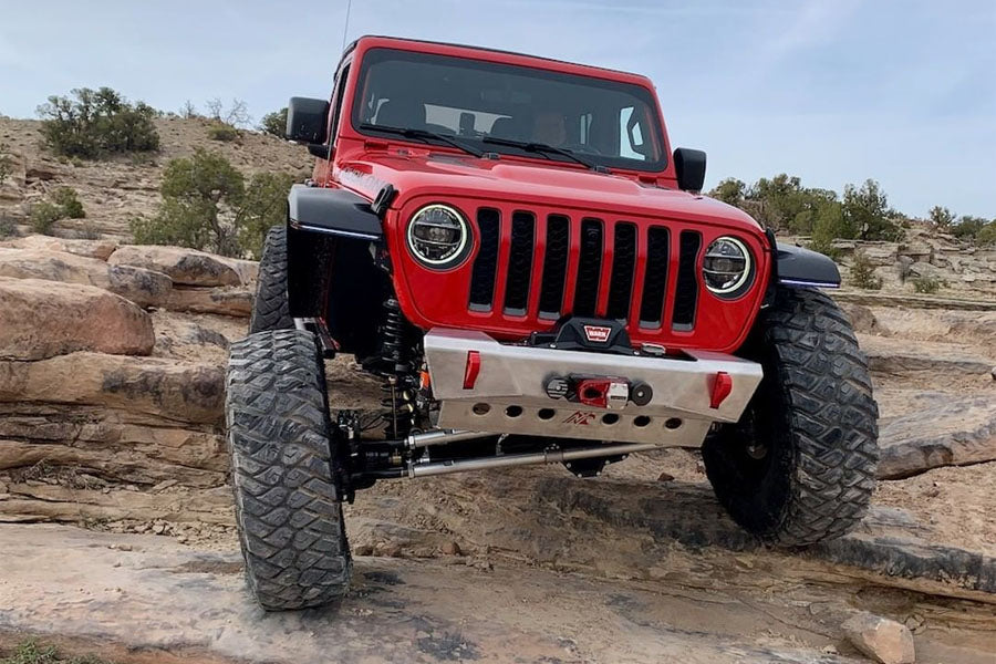Next Venture Motorsports Featherweight Aluminum Front Stubby Bumper & Lower Skid Plate - Bare