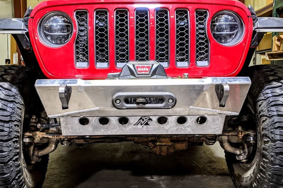 Next Venture Motorsports Featherweight Aluminum Front Stubby Bumper & Lower Skid Plate - Bare