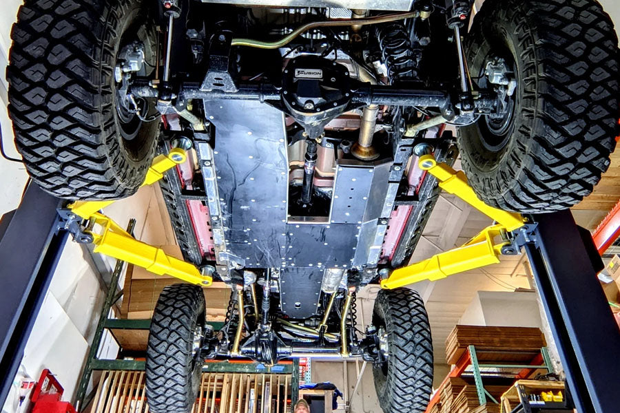 Next Venture Motorsports Aluminum Belly Skid w/ Rear Exhaust&DEF Skid - UHMW