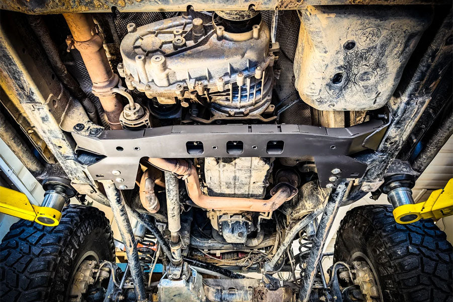Next Venture Motorsports HD Transmission Crossmember w/ RK Tie-Ins - Silver Zinc Plating