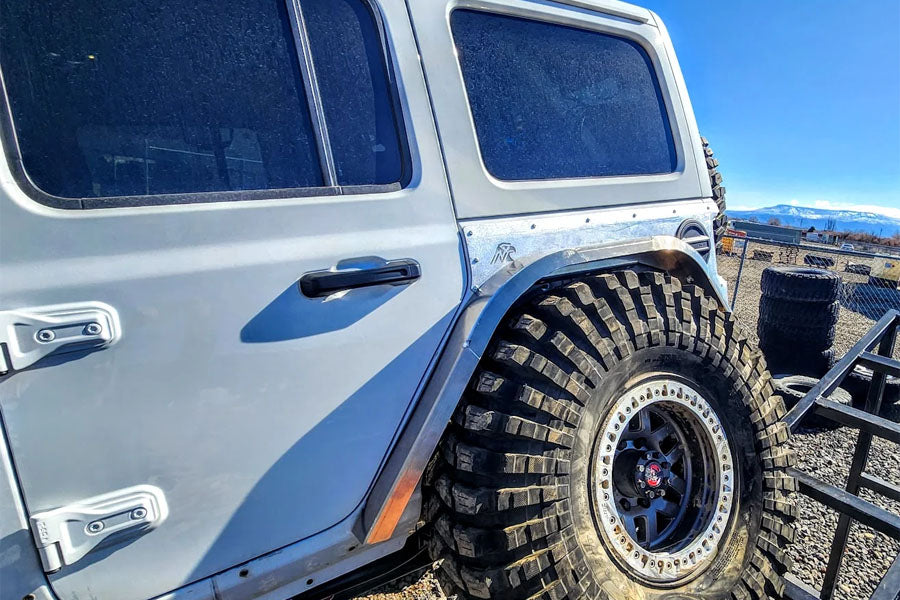 Next Venture Motorsports Rear Aluminum High Line Fender Flares, Mount w/ Corner Armor