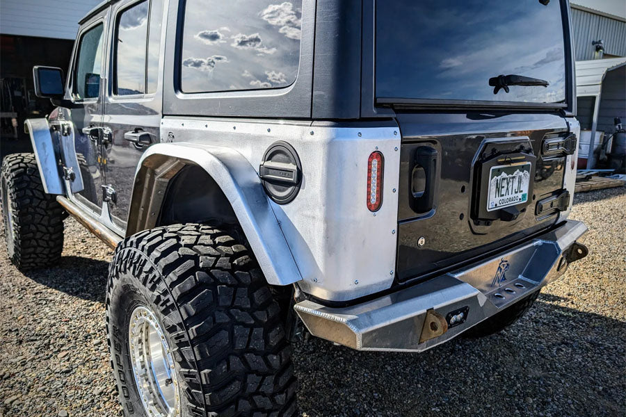 Next Venture Motorsports Rear Steel Corner Armor w/ 6in Oval LED Cutout