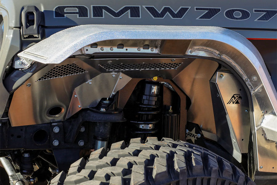 Next Venture Motorsports Aluminum Front Inner Fender Liners for Rock Krawler Coilover - Bare