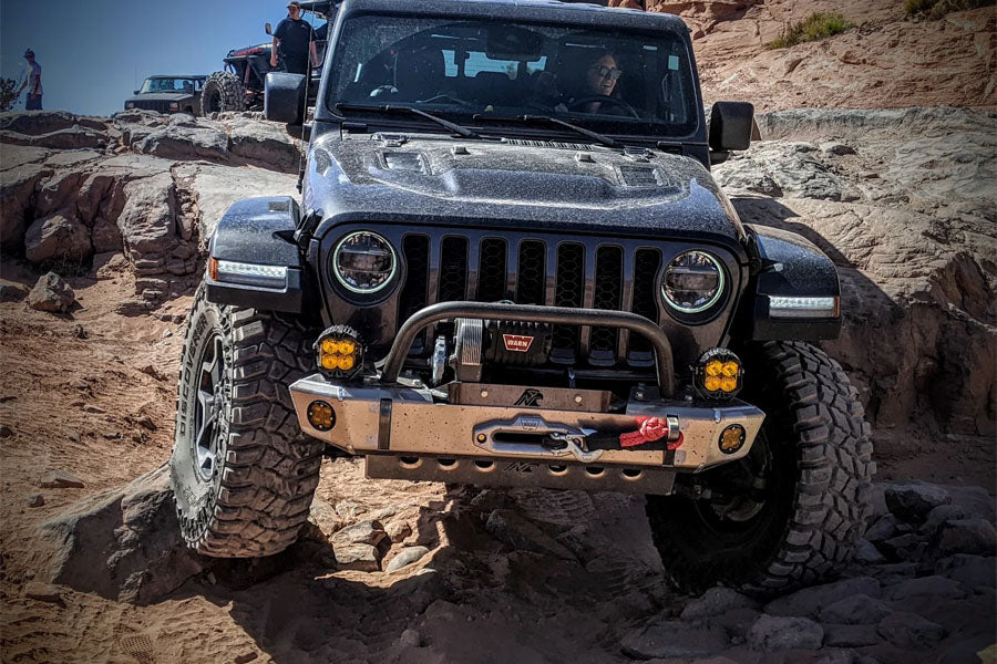 Next Venture Motorsports 8274 Aluminum Adventure Front Bumper & Lower Skid Plate w/ 11in Stinger - Bare