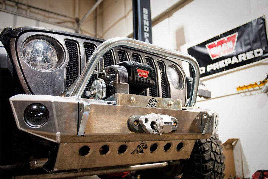 Next Venture Motorsports 8274 Aluminum Adventure Front Bumper w/ 11in Stinger - Bare