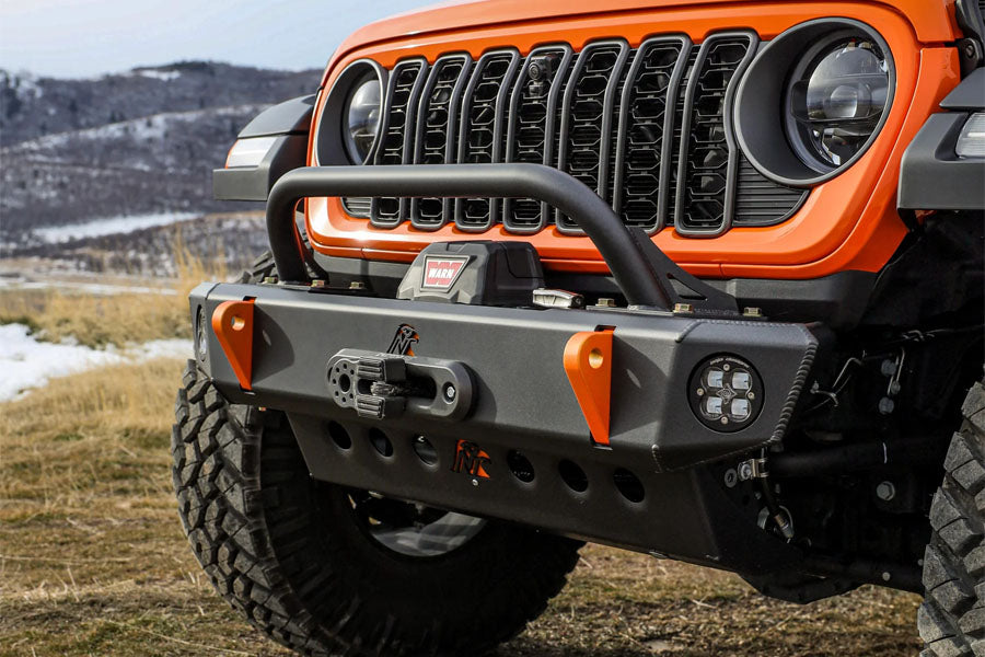 Next Venture Motorsports Aluminum Adventure Front Bumper & Lower Skid Plate w/ 7in Stinger - Bare