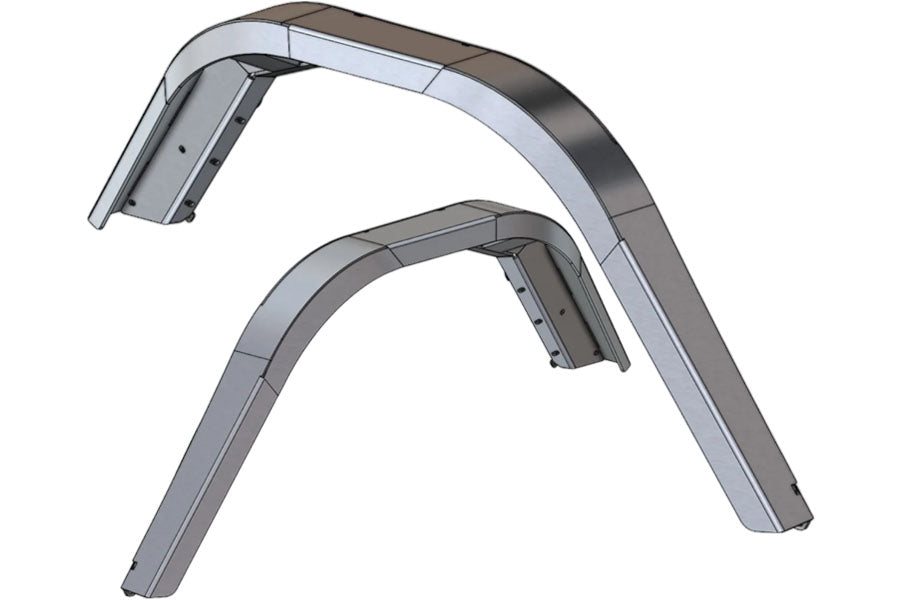 Next Venture Motorsports Aluminum High Line Rear Fender Flares - Mount w/o Corner Armor