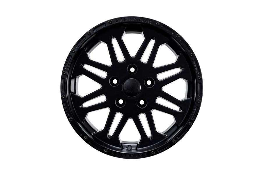Bawarrion Coffi` 17x8.5 5x5 10mm Wheel - Matte Black 'Shade Line' w/ Matte Black Logo