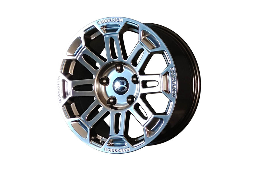 Bawarrion BUiL'T 17x8.5 5x5 18mm Wheel - Hyper Silver w/ Chrome Logo