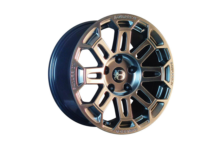 Bawarrion BUiL'T 17x8.5 5x5 18mm Wheel - Hyper Silver w/ Chrome Logo