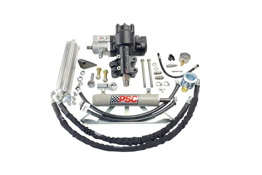 PSC Cylinder Assist Steering Kit for Aftermarket Front Axle 6.75in Lock-to-Lock 1.5in Tie Rod