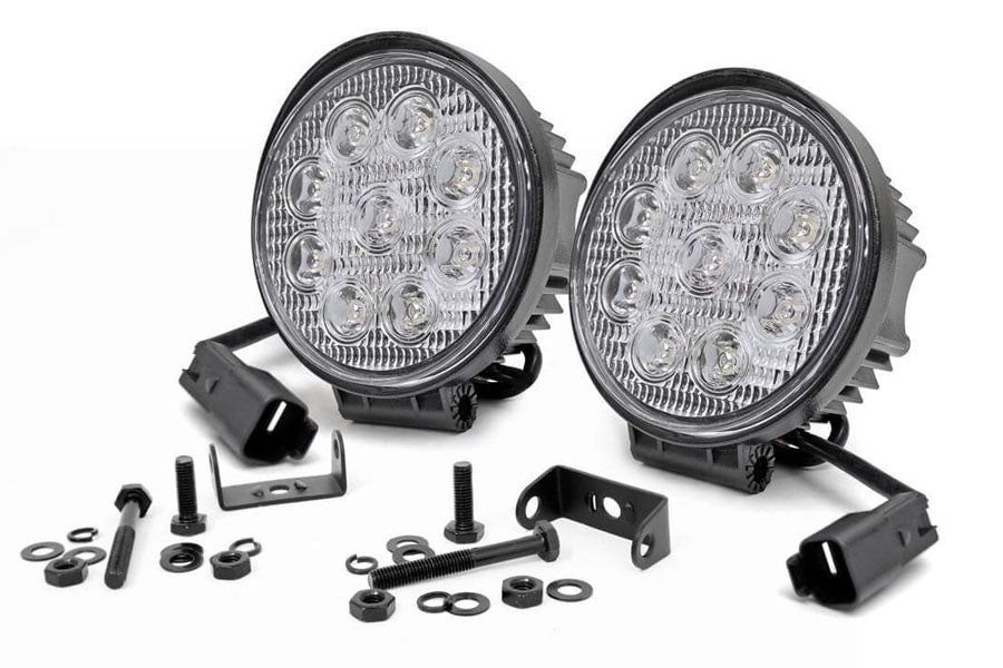 Rough Country 4in Chrome Series LED Lights - Pair