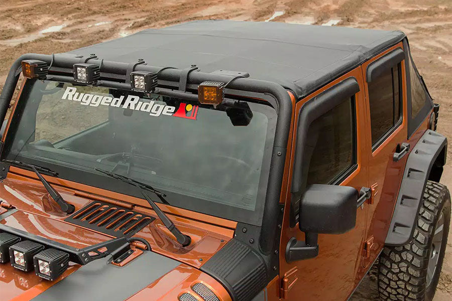 Rugged Ridge Bowless Soft Top, Black Diamond