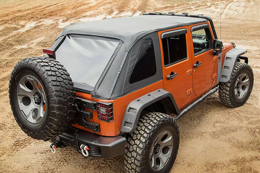 Rugged Ridge Bowless Soft Top, Black Diamond