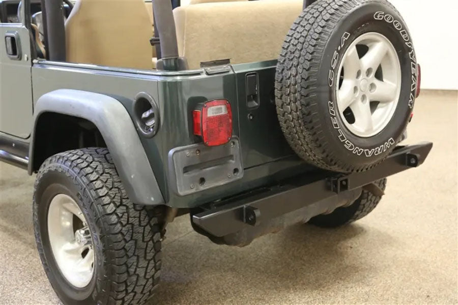 Rock Hard 4x4 Rear Bumper w/ License Plate Relocation Bracket