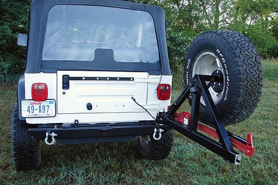 Rock Hard 4x4 Patriot Series Rear Bumper w/ Tire Carrier - Black