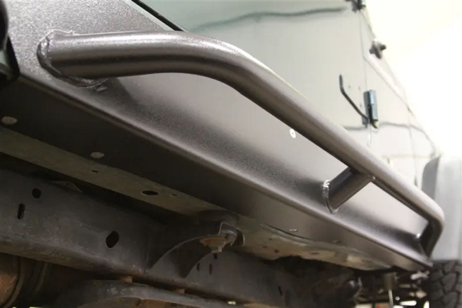 Rock Hard 4x4 Patriot Series Rocker Guards w/ Tube Sliders - Raw