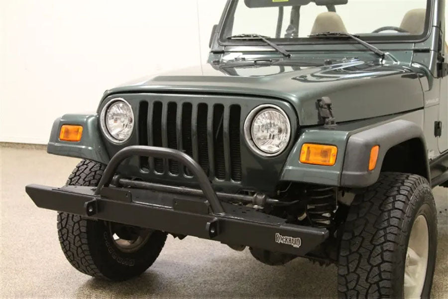 Rock Hard 4x4 Legendary Full Width Front Bumper w/ Straight Up Hoop