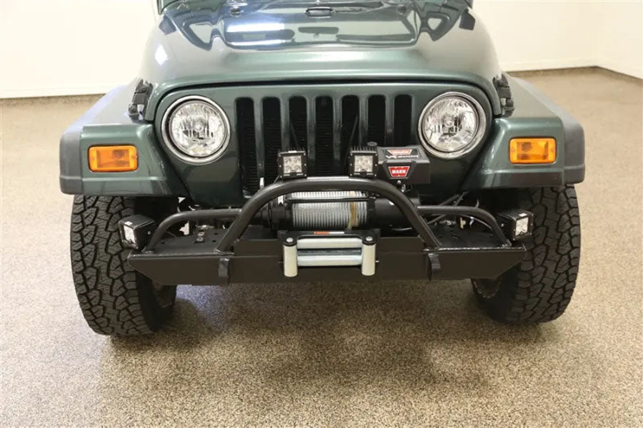Rock Hard 4x4 Narrow Width Legendary Front Bumper w/ Straight Up Hoop & Tube Extensions
