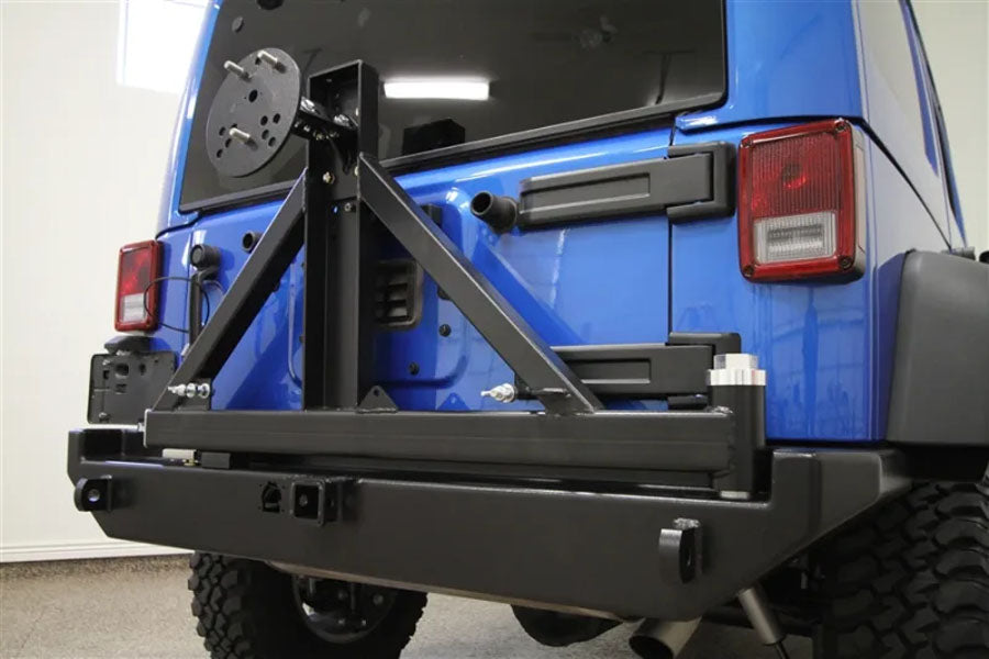 Rock Hard 4x4 Patriot Series Rear Bumper w/ Tire Carrier - Black