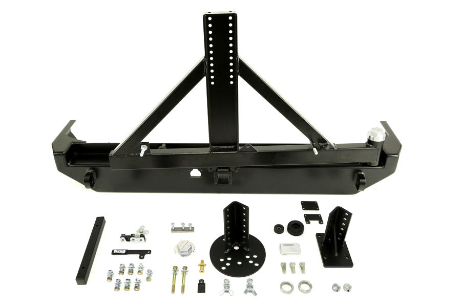 Rock Hard 4x4 Patriot Series Rear Bumper w/ Tire Carrier - Black